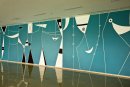 Pintura mural, Bras&iacutelia Palace Hotel, 1958.. <em>Foto: Edgard Cesar</em>